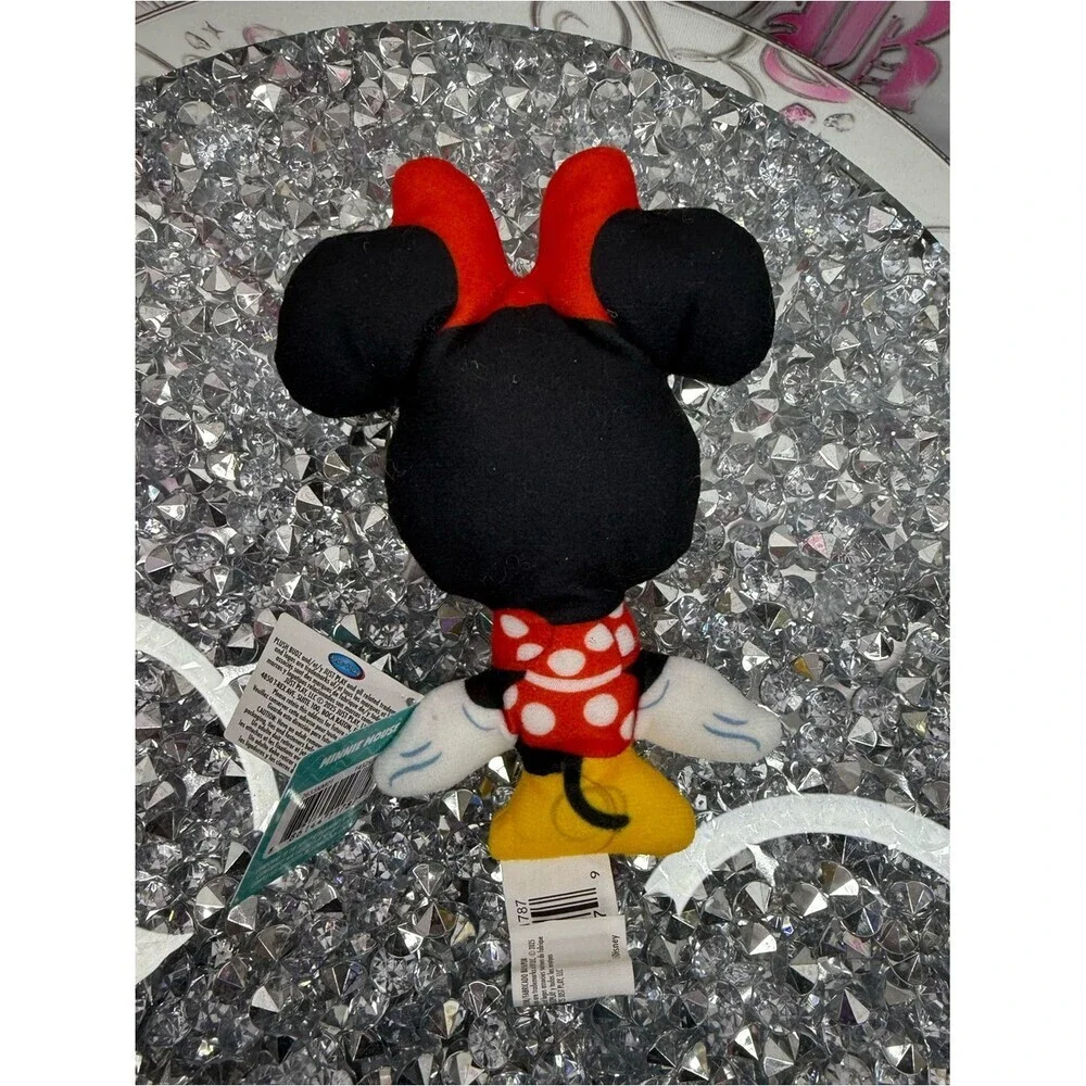 Disney plush toy Minnie Mouse Red, White, Black Plush with Yellow Shoes